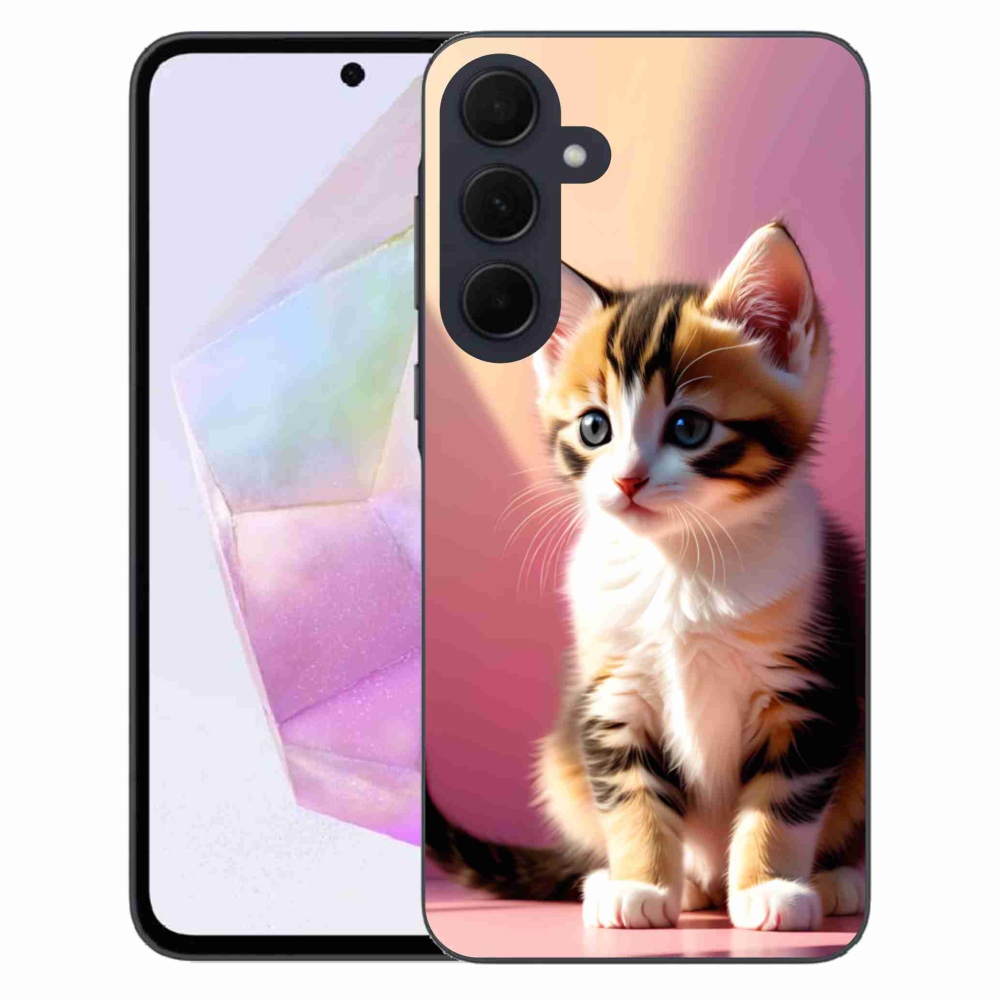 Gélový kryt mmCase na Samsung Galaxy A35 5G - zvedavé mačiatko 2