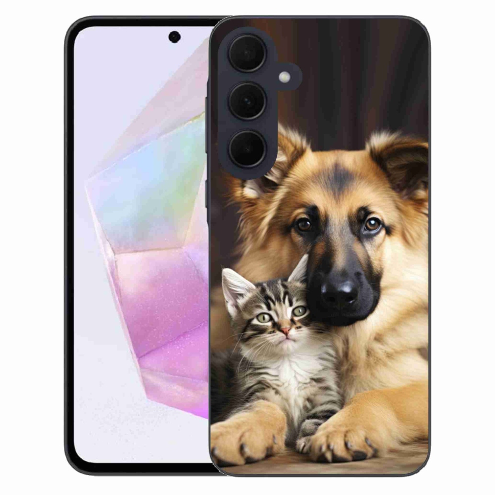 Gélový kryt mmCase na Samsung Galaxy A35 5G - zvieracie priateľstvo