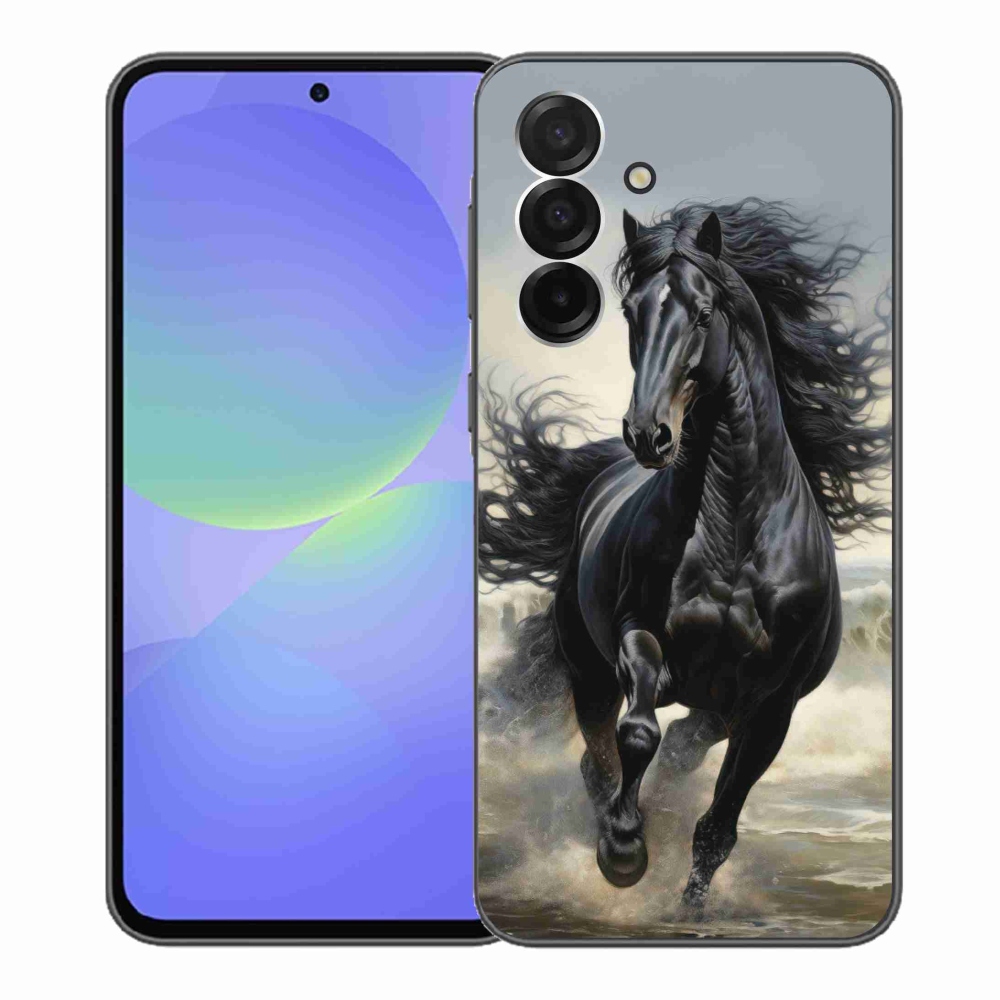 Gélový kryt mmCase na Samsung Galaxy A36 5G - bežiaci čierny kôň