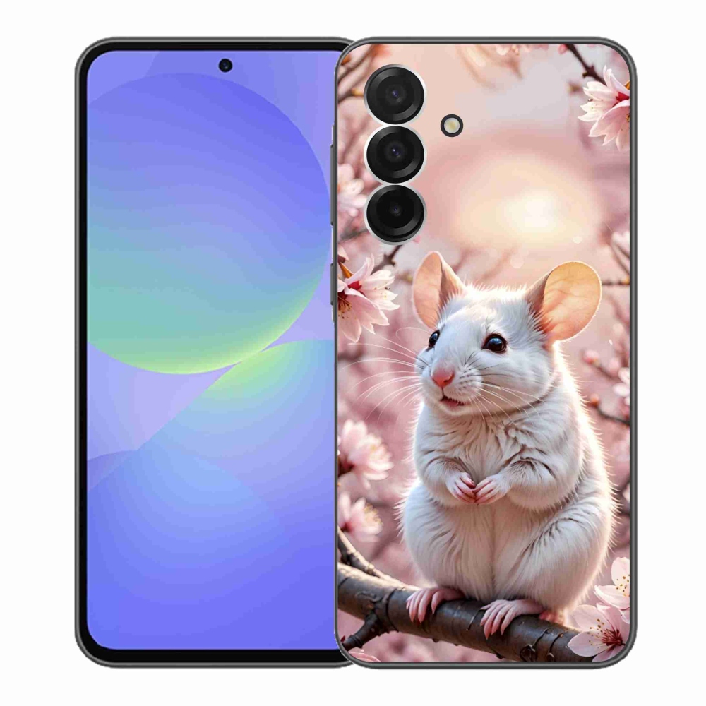Gélový kryt mmCase na Samsung Galaxy A36 5G - biela myš na vetve