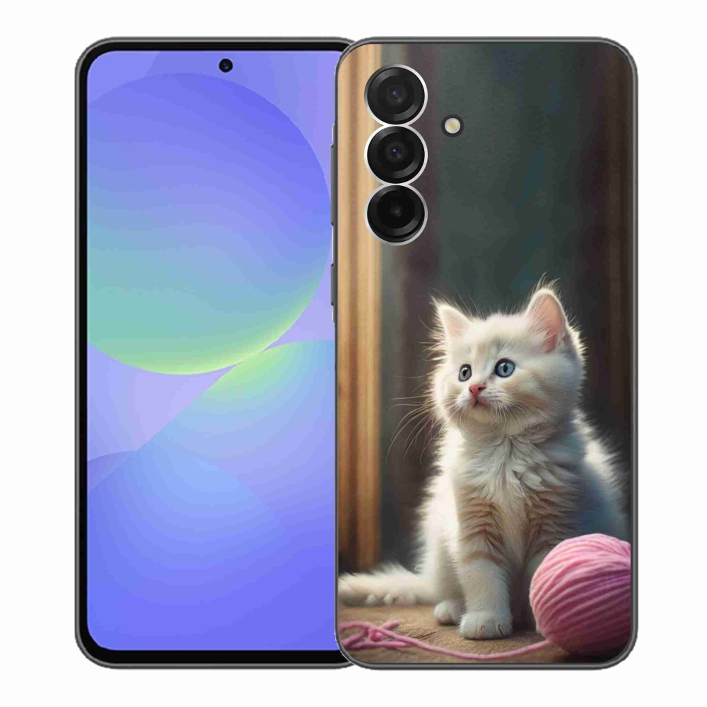 Gélový kryt mmCase na Samsung Galaxy A36 5G - biele mačiatko 2