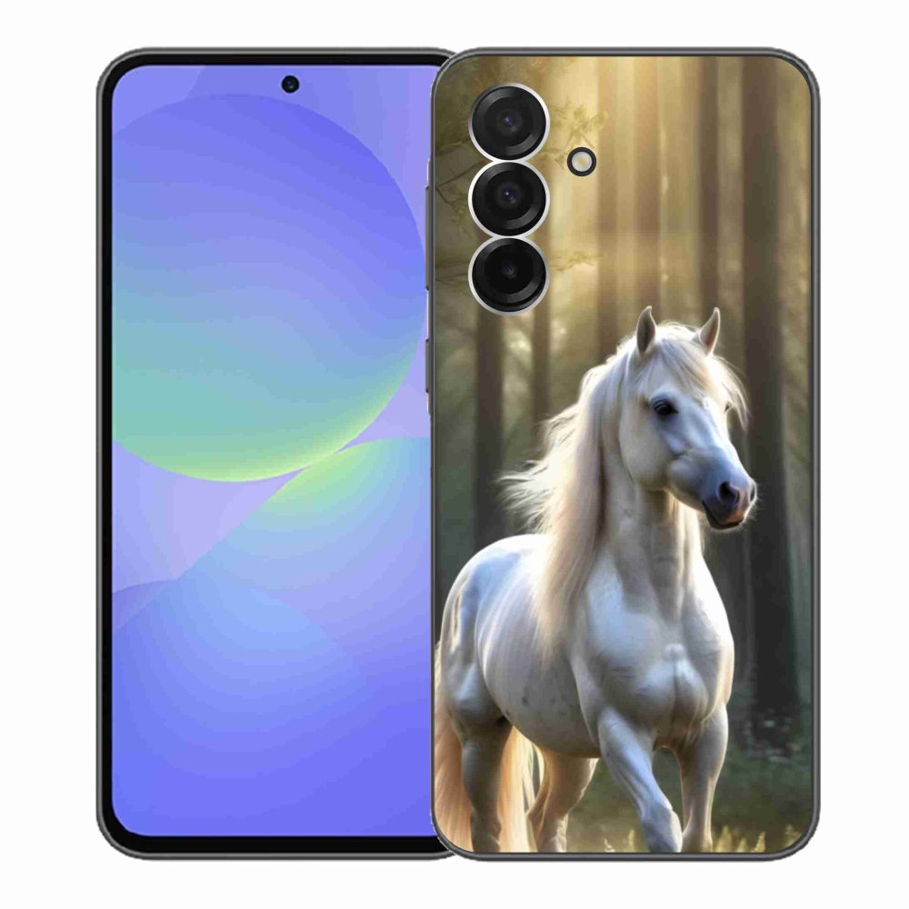 Gélový kryt mmCase na Samsung Galaxy A36 5G - biely kôň 3