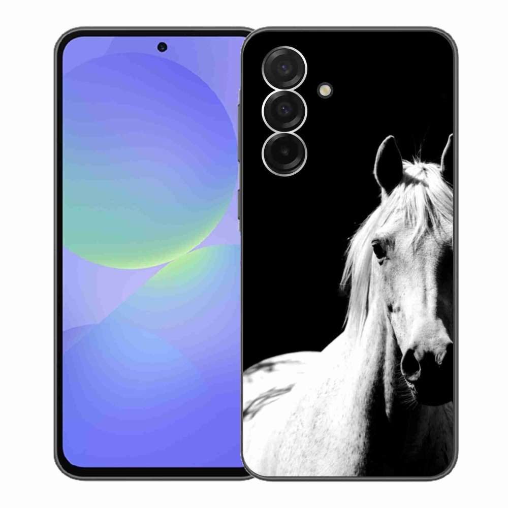 Gélový kryt mmCase na Samsung Galaxy A36 5G - biely kôň 5