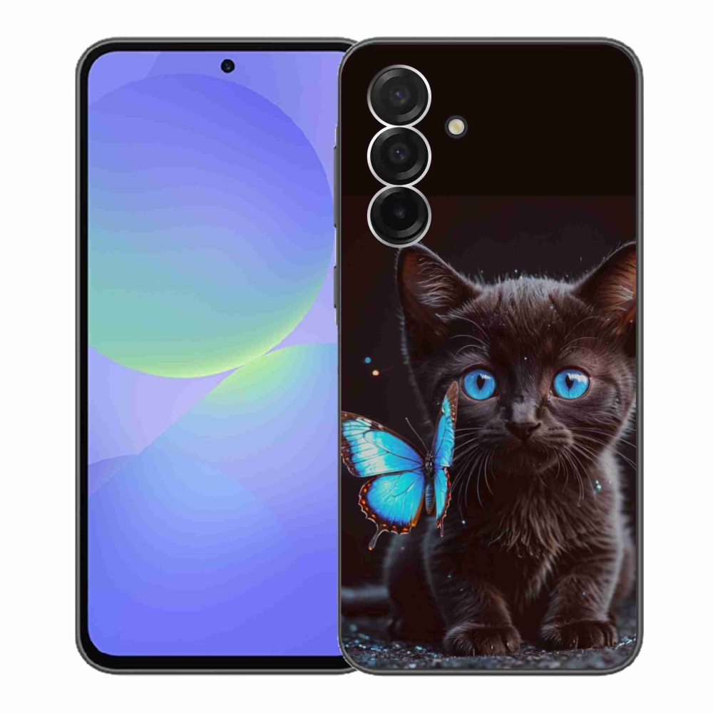 Gélový kryt mmCase na Samsung Galaxy A36 5G - čierne mačiatko 3
