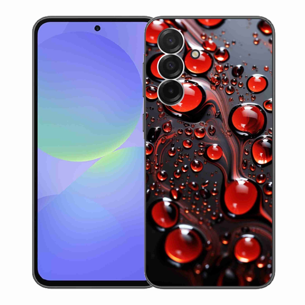 Gélový kryt mmCase na Samsung Galaxy A36 5G - červené kvapky 2
