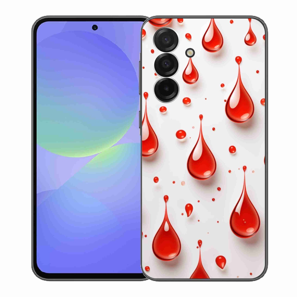 Gélový kryt mmCase na Samsung Galaxy A36 5G - červené kvapky