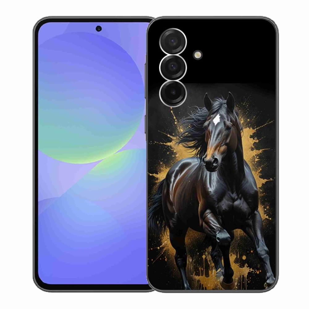 Gélový kryt mmCase na Samsung Galaxy A36 5G - elegantný čierny žrebec