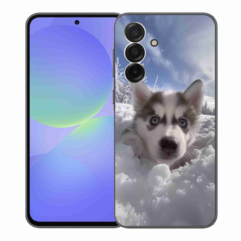 Gélový kryt mmCase na Samsung Galaxy A36 5G - husky v snehu