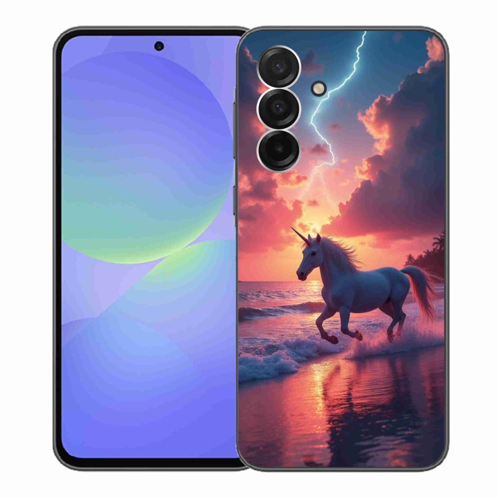 Gélový kryt mmCase na Samsung Galaxy A36 5G - jednorožec na pláži
