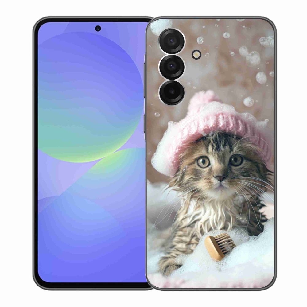 Gélový kryt mmCase na Samsung Galaxy A36 5G - mačiatko a kúpeľ
