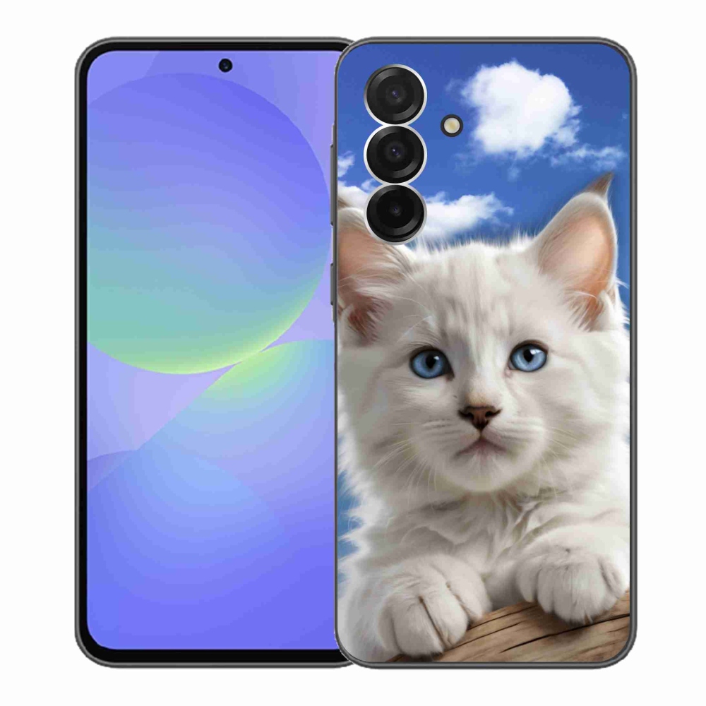 Gélový kryt mmCase na Samsung Galaxy A36 5G - mačiatko a oblaky