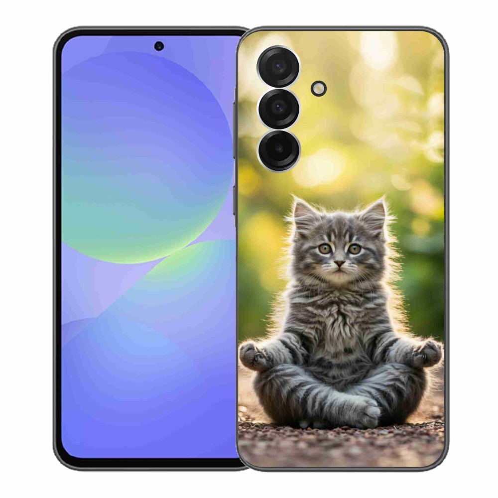 Gélový kryt mmCase na Samsung Galaxy A36 5G - meditujúce mačiatko