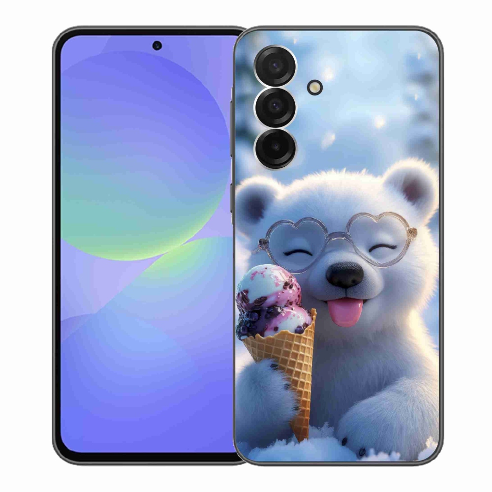 Gélový kryt mmCase na Samsung Galaxy A36 5G - medvedík so zmrzlinou