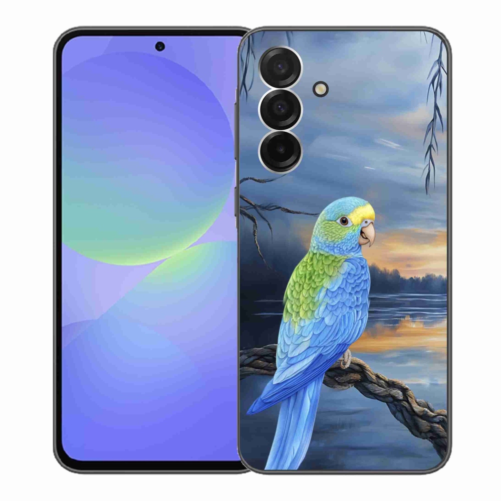 Gélový kryt mmCase na Samsung Galaxy A36 5G - modrý papagáj