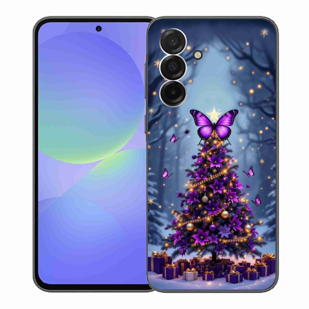 Gélový kryt mmCase na Samsung Galaxy A36 5G - motýlí vianočný stromček