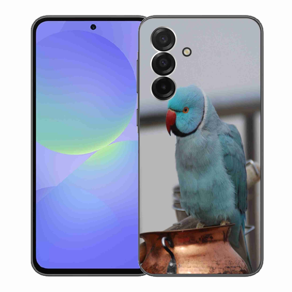 Gélový kryt mmCase na Samsung Galaxy A36 5G - papagáj alexander modrý