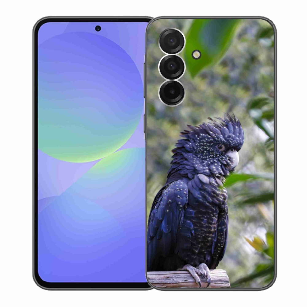 Gélový kryt mmCase na Samsung Galaxy A36 5G - papagáj kakadu čierny
