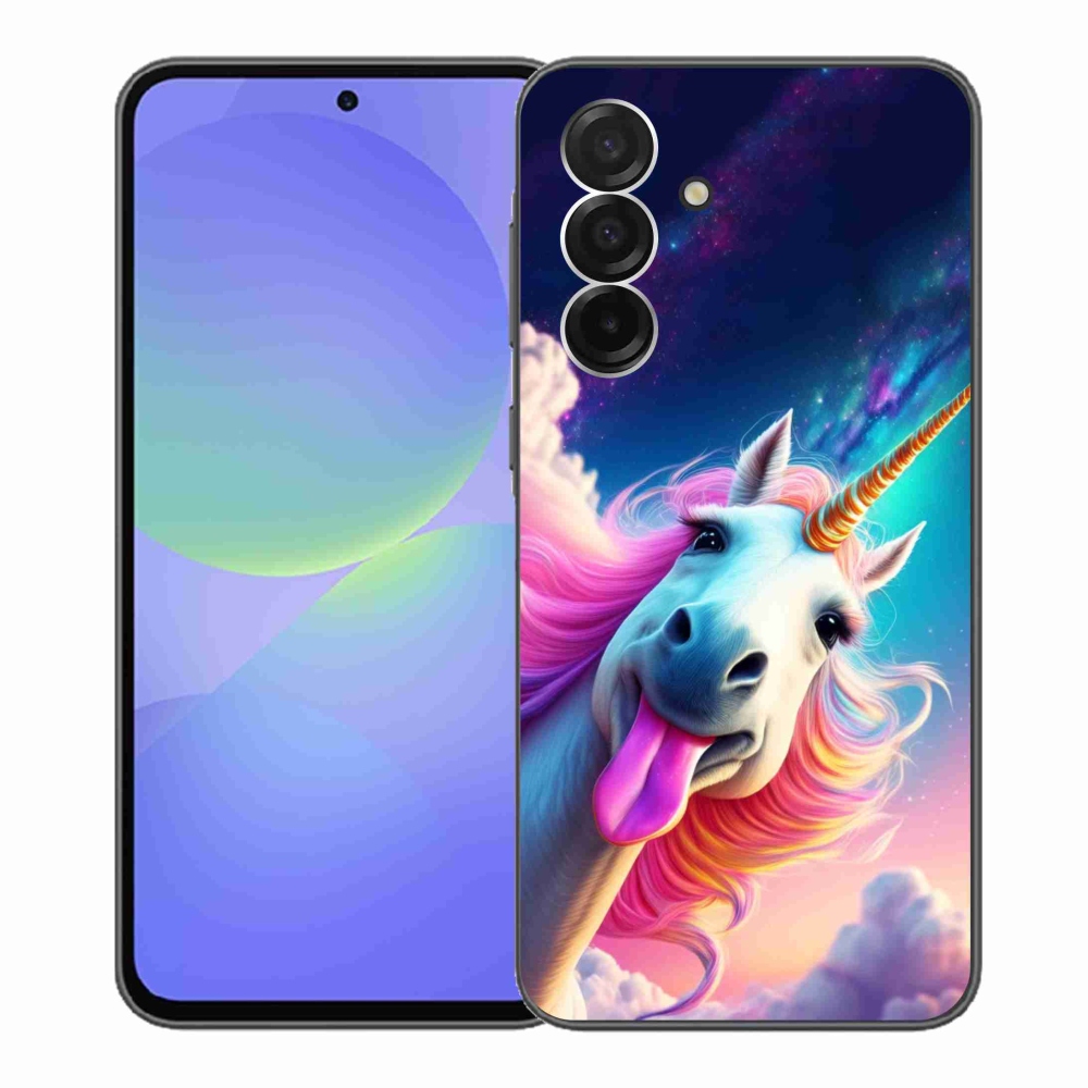 Gélový kryt mmCase na Samsung Galaxy A36 5G - šialený jednorožec