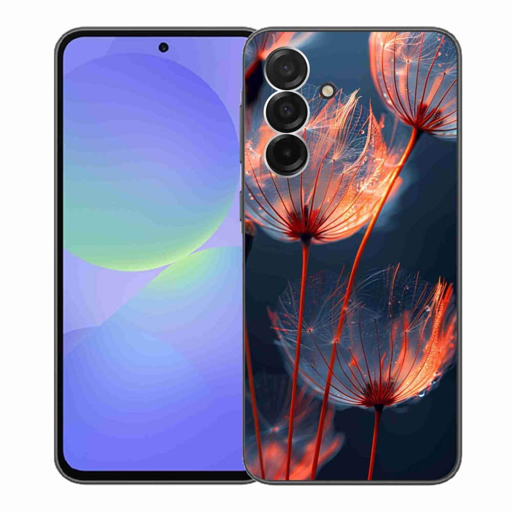 Gélový kryt mmCase na Samsung Galaxy A36 5G - svetielkujúce páperie