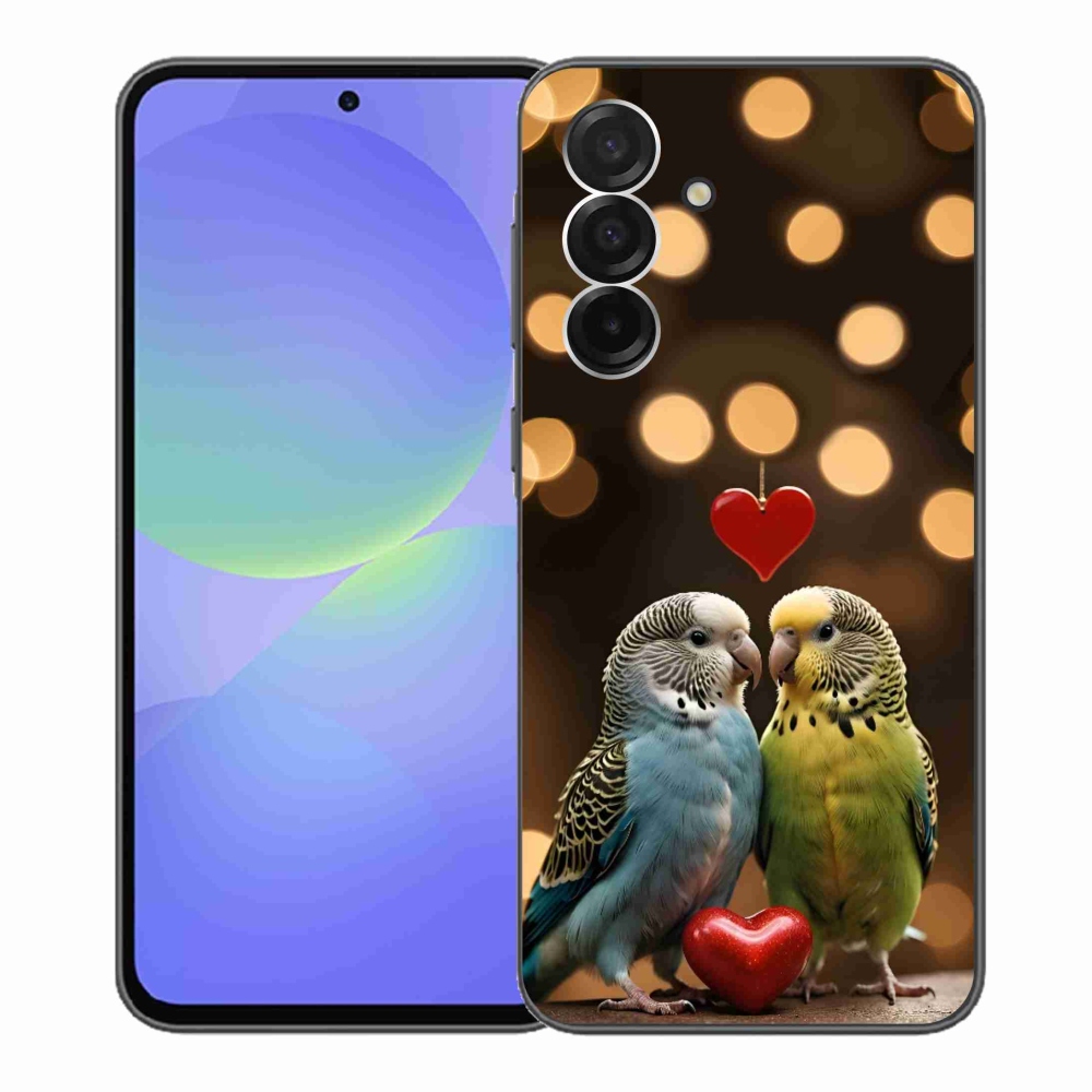 Gélový kryt mmCase na Samsung Galaxy A36 5G - zamilovaní papagáje