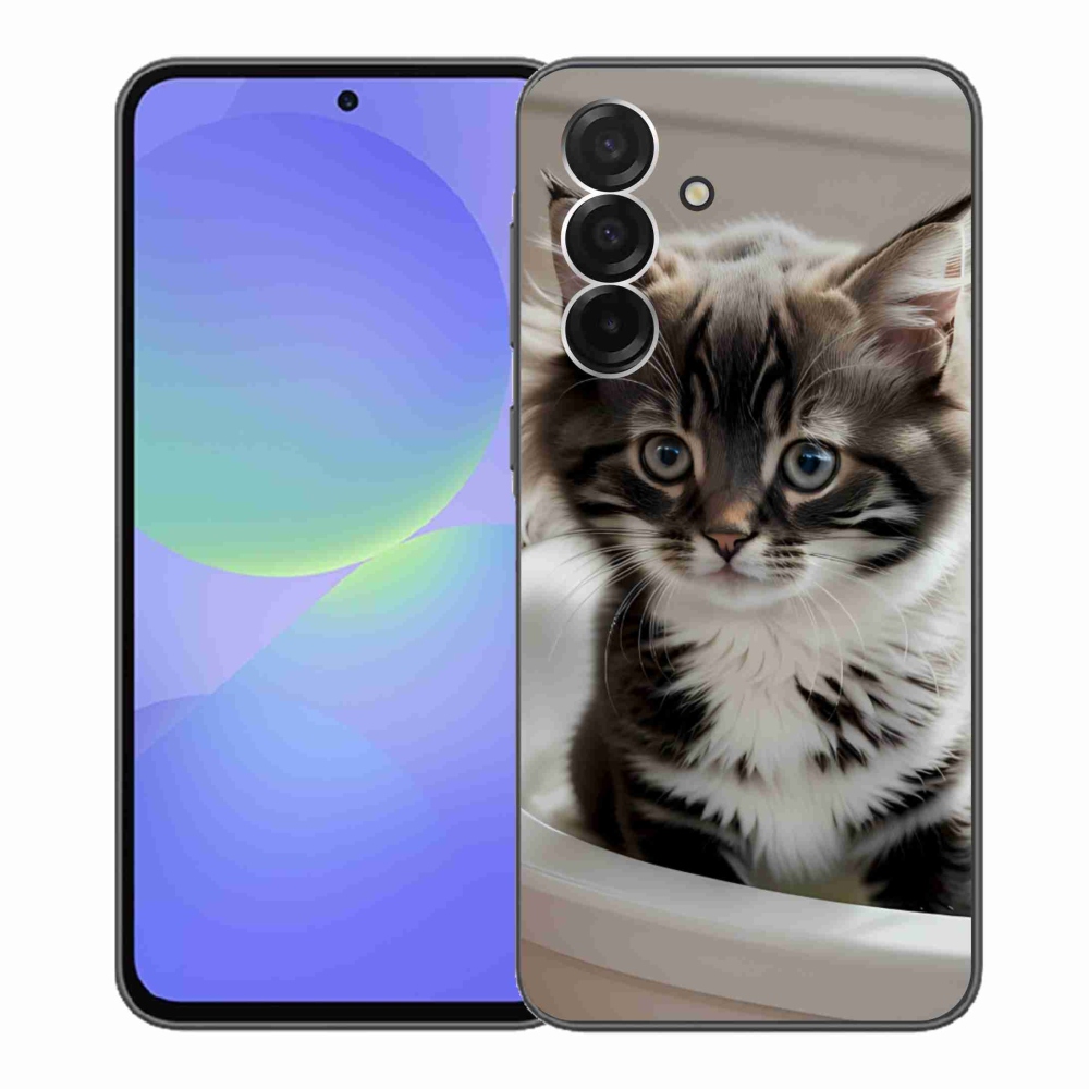 Gélový kryt mmCase na Samsung Galaxy A36 5G - zvedavé mačiatko