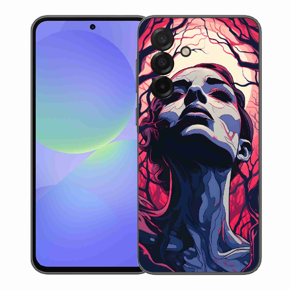 Gélový kryt mmCase na Samsung Galaxy A37 5G - abstraktná tvár