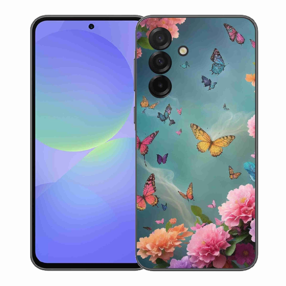 Gélový kryt mmCase na Samsung Galaxy A37 5G - farebné kvety a motýle