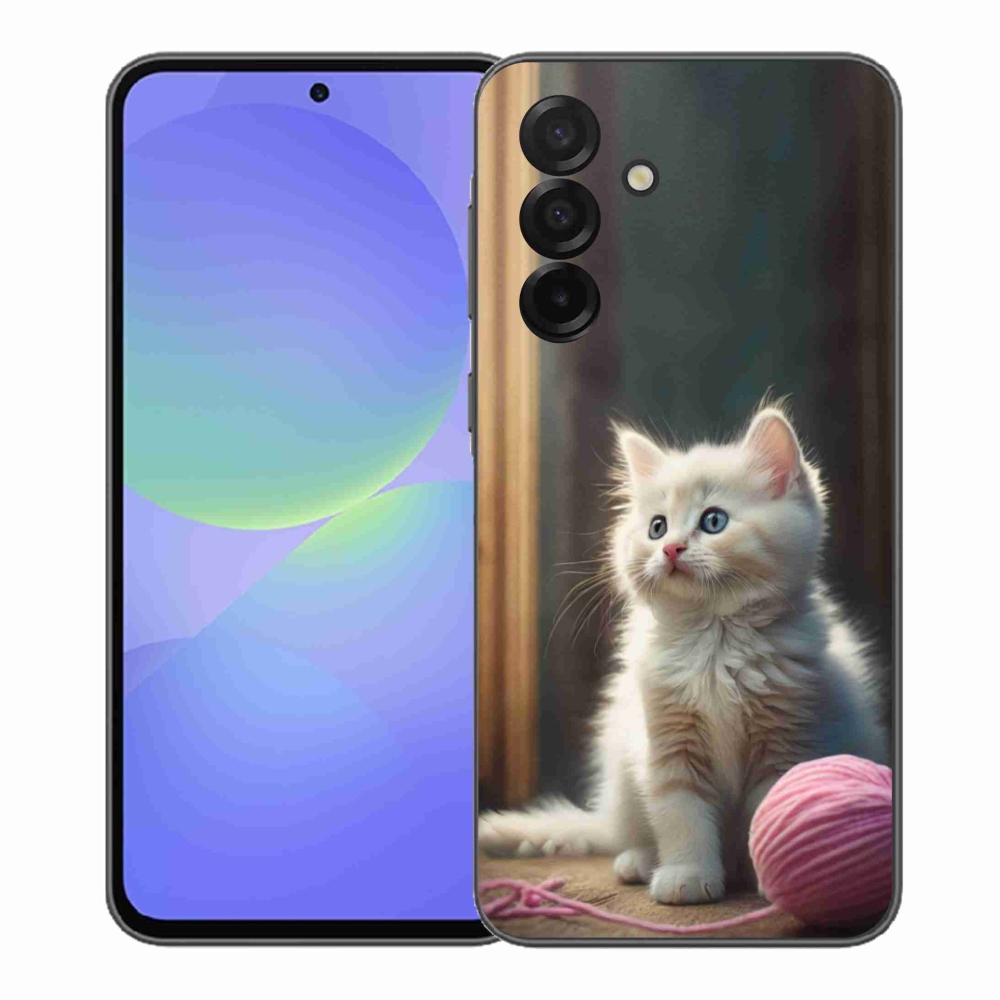 Gélový kryt mmCase na Samsung Galaxy A37 5G - biele mačiatko 2