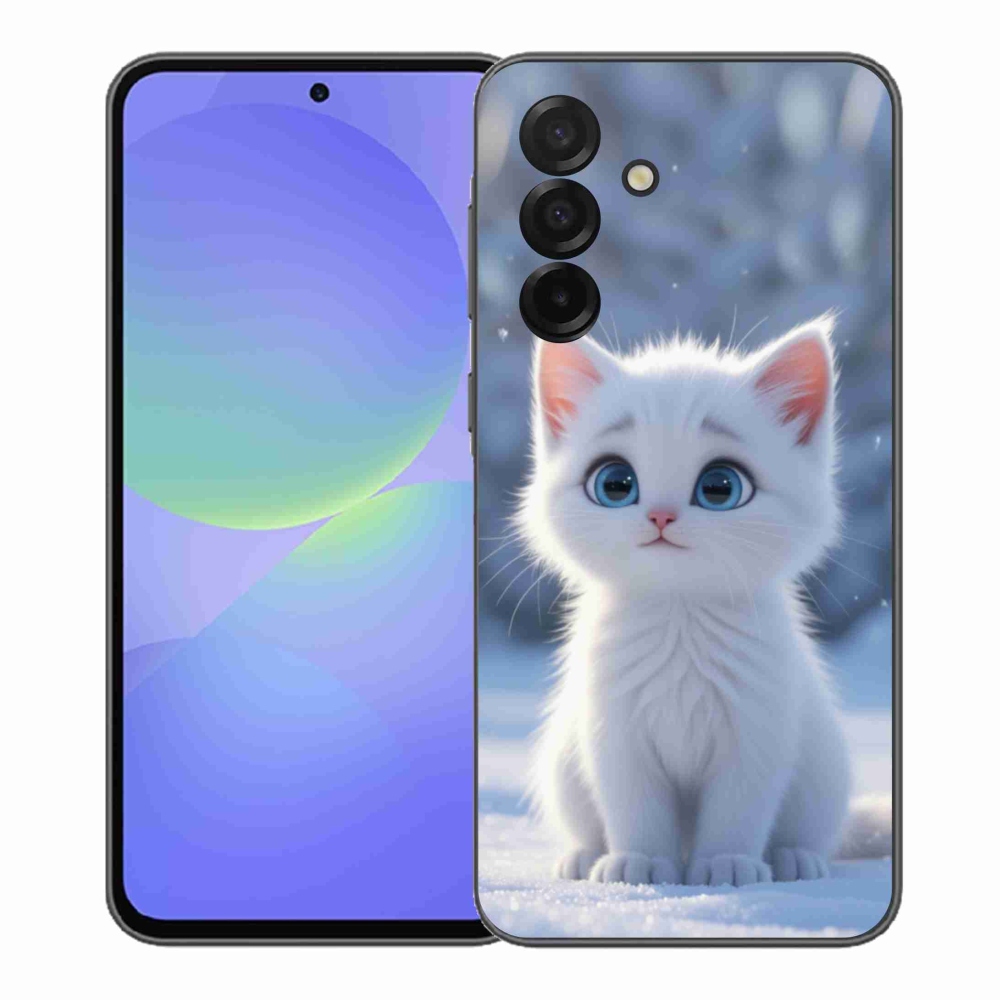 Gélový kryt mmCase na Samsung Galaxy A37 5G - biele mačiatko 3