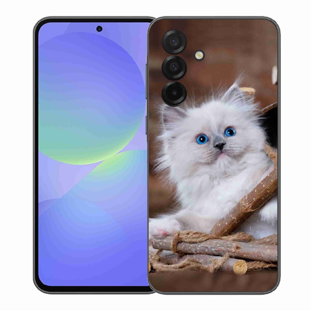 Gélový kryt mmCase na Samsung Galaxy A37 5G - biele mačiatko