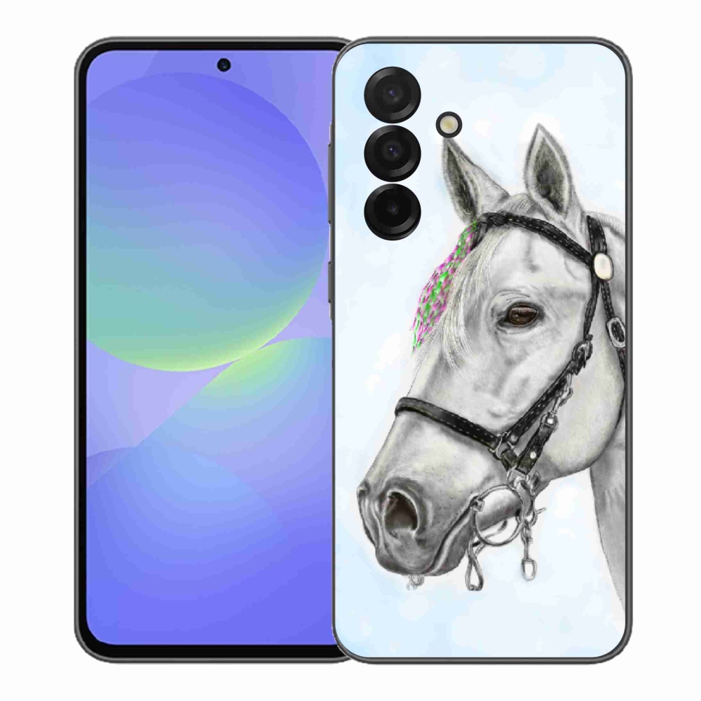 Gélový kryt mmCase na Samsung Galaxy A37 5G - biely kôň 1