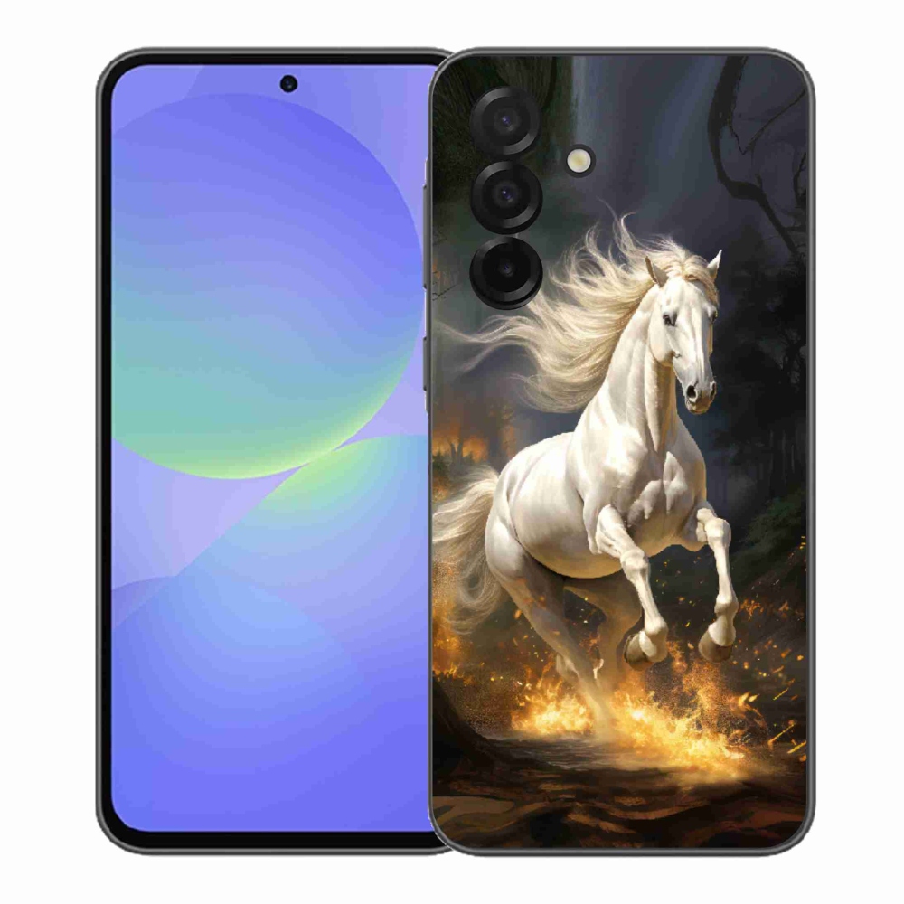 Gélový kryt mmCase na Samsung Galaxy A37 5G - biely kôň 2