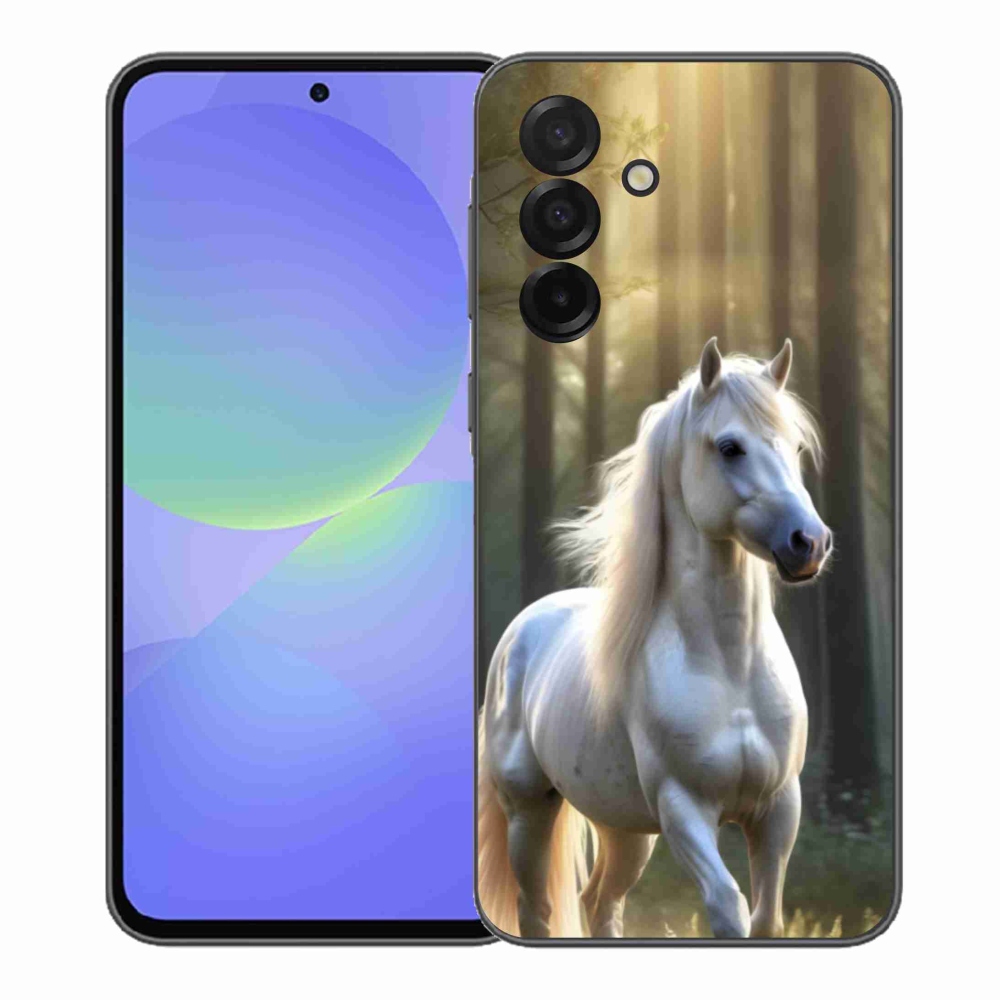 Gélový kryt mmCase na Samsung Galaxy A37 5G - biely kôň 3