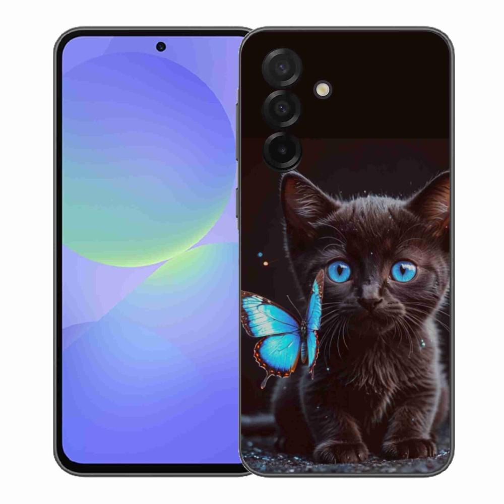 Gélový kryt mmCase na Samsung Galaxy A37 5G - čierne mačiatko 3