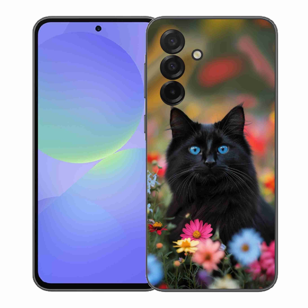 Gélový kryt mmCase na Samsung Galaxy A37 5G - čierne mačiatko 4