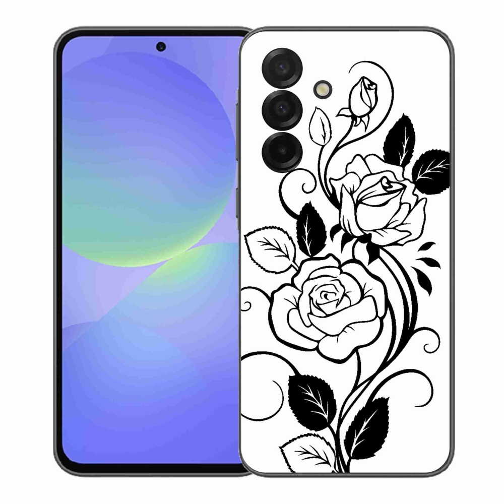 Gélový kryt mmCase na Samsung Galaxy A37 5G - čiernobiela ruža