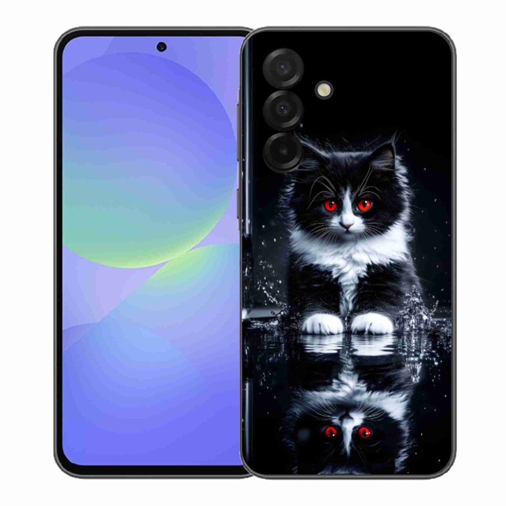 Gélový kryt mmCase na Samsung Galaxy A37 5G - čiernobiele mačiatko