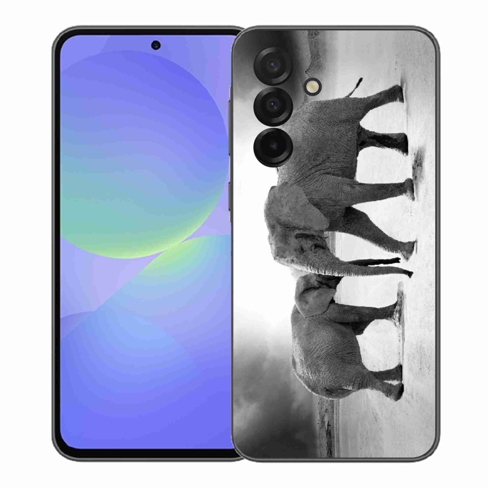 Gélový kryt mmCase na Samsung Galaxy A37 5G - čiernobieli slony