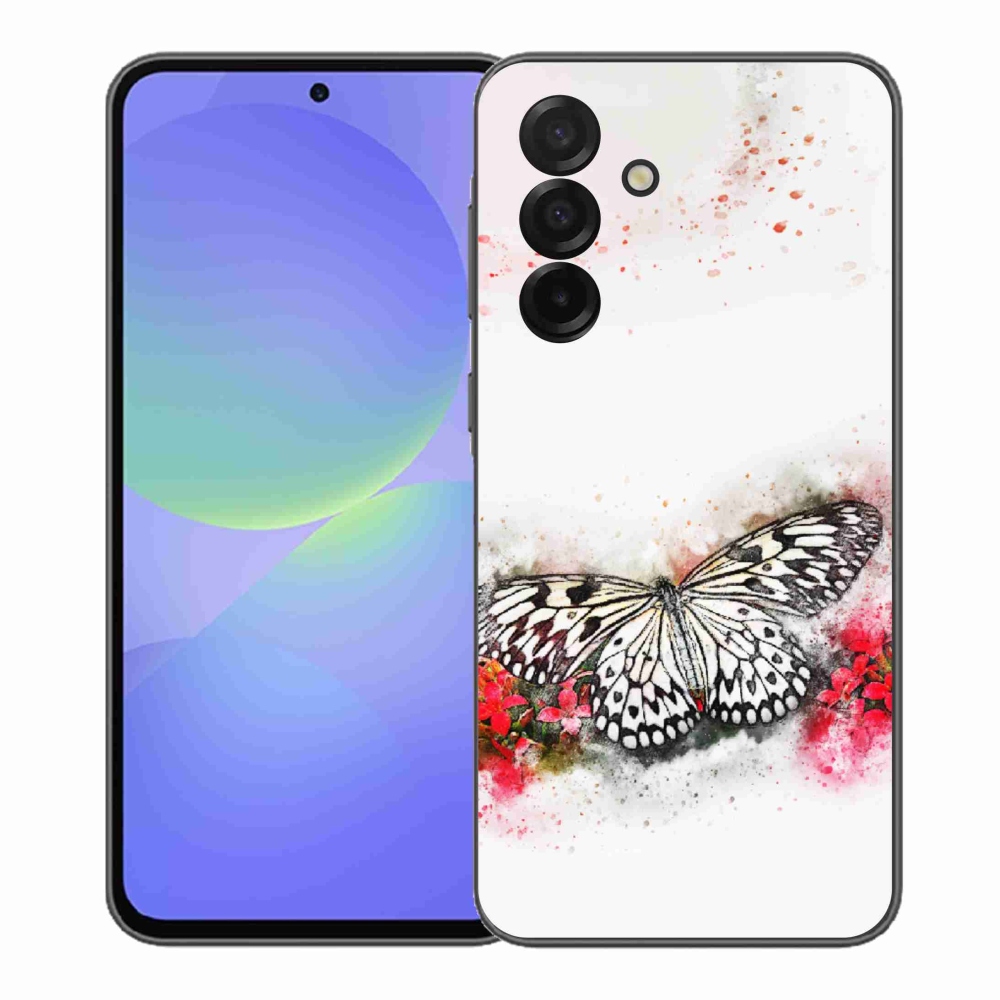 Gélový kryt mmCase na Samsung Galaxy A37 5G - čiernobiely motýľ
