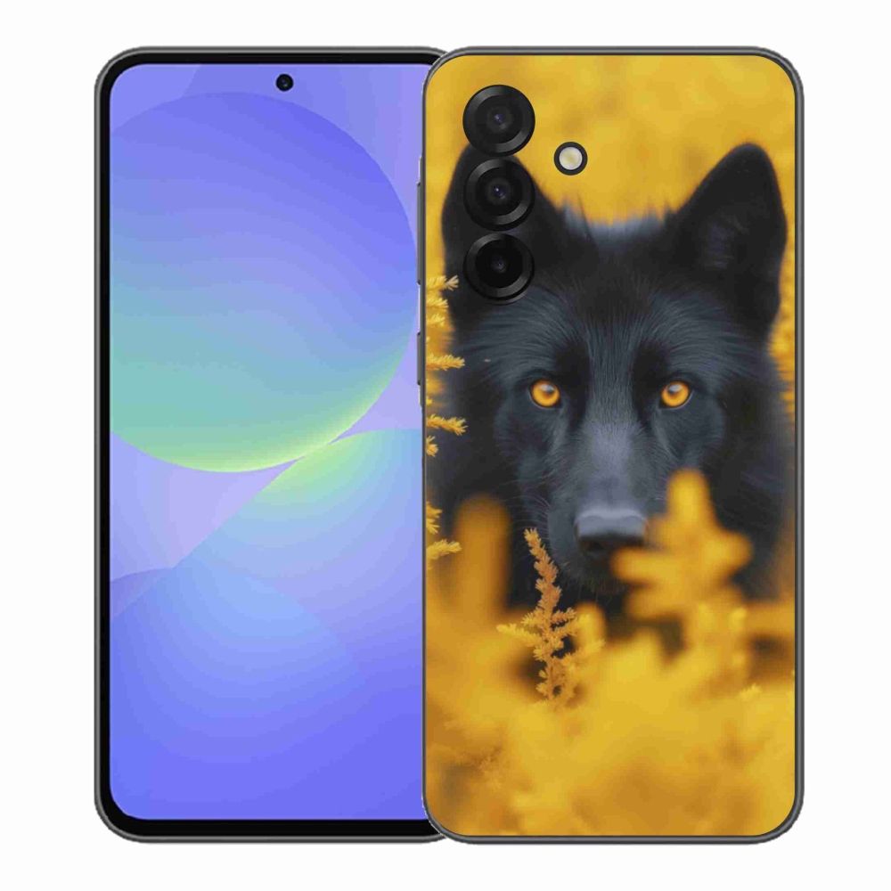 Gélový kryt mmCase na Samsung Galaxy A37 5G - čierny vlk 2