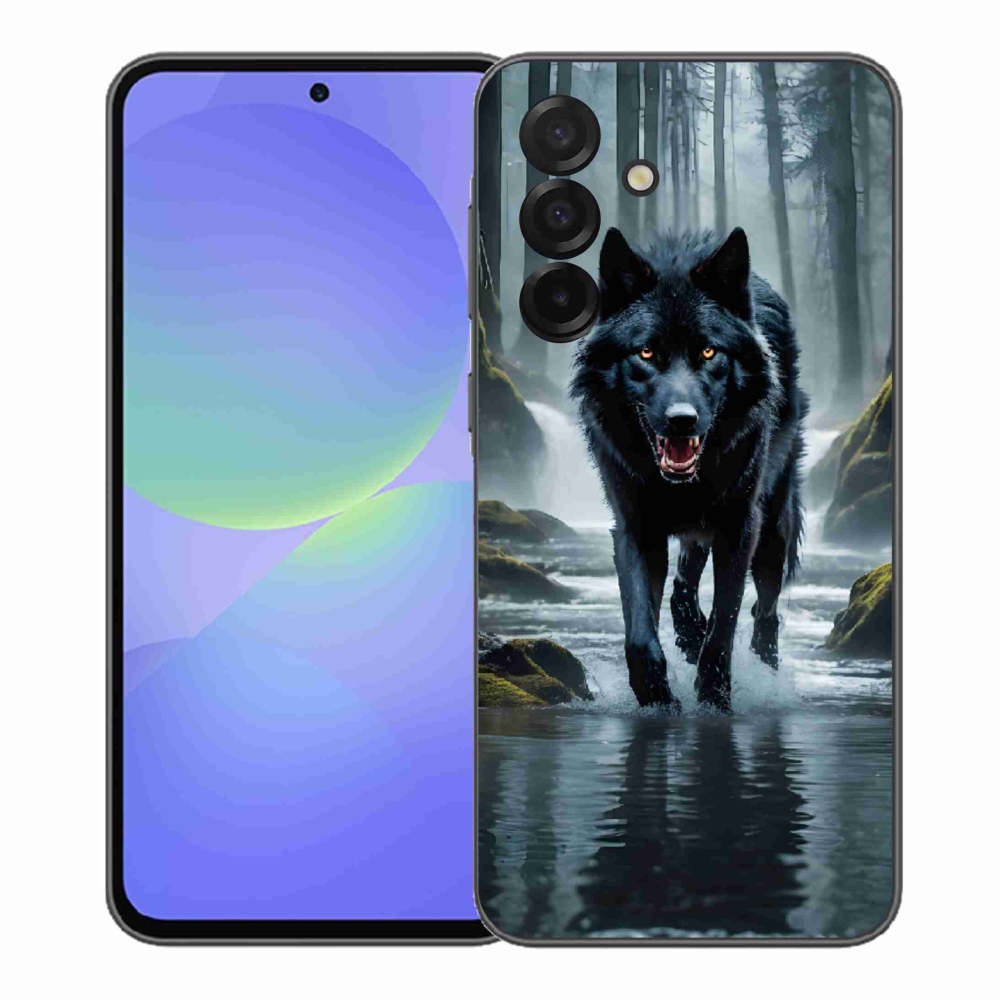 Gélový kryt mmCase na Samsung Galaxy A37 5G - čierny vlk