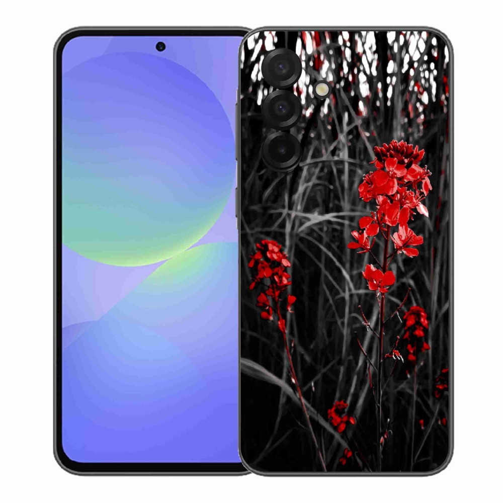 Gélový kryt mmCase na Samsung Galaxy A37 5G - červená rastlina