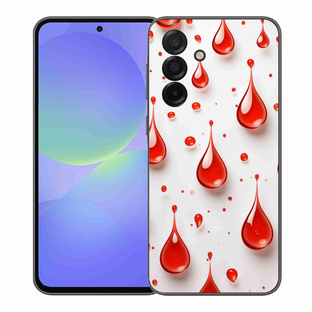 Gélový kryt mmCase na Samsung Galaxy A37 5G - červené kvapky