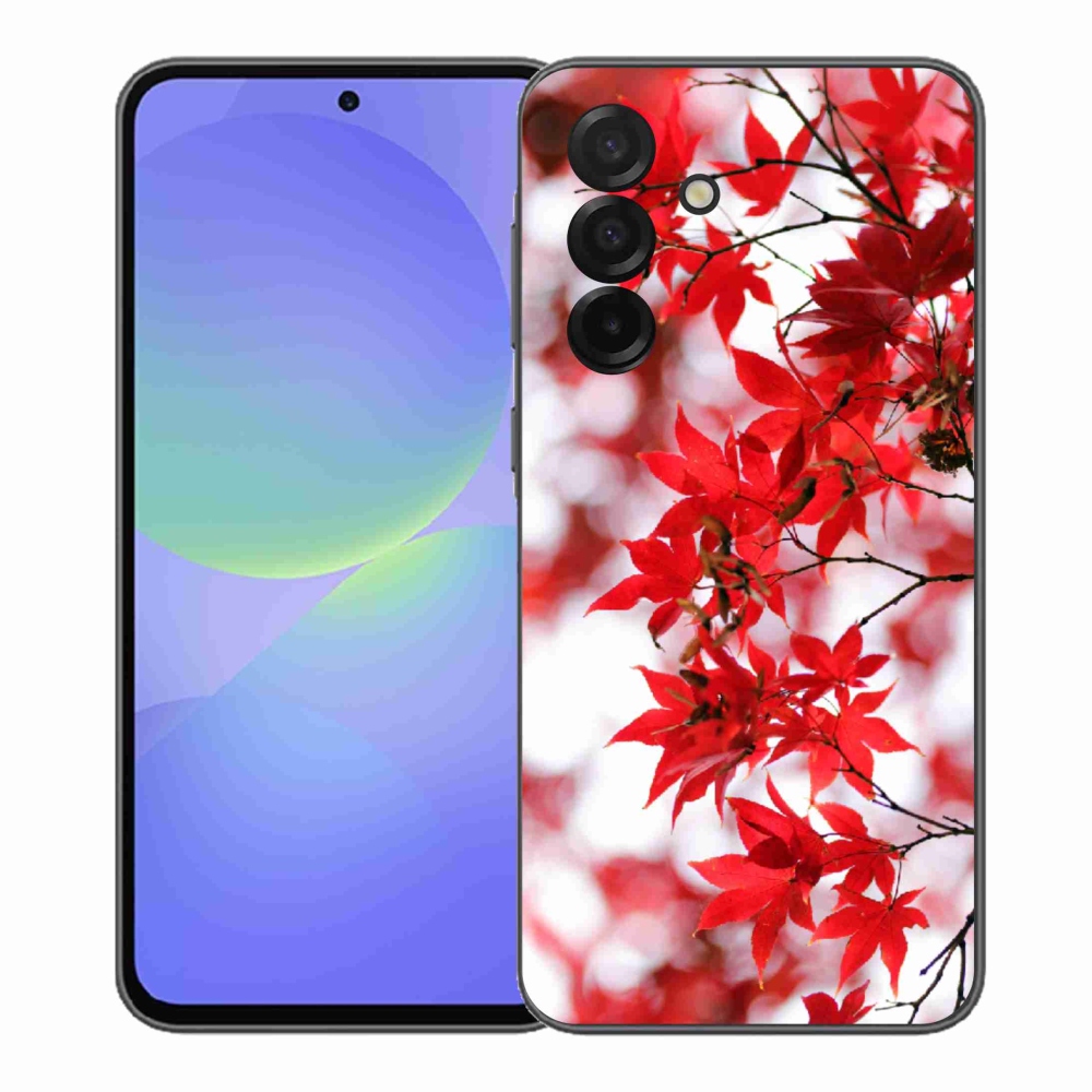 Gélový kryt mmCase na Samsung Galaxy A37 5G - červené listy