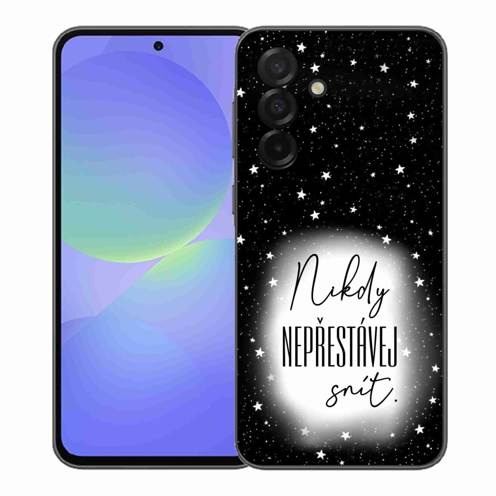 Gélový kryt mmCase na Samsung Galaxy A37 5G - citát 1 bieločierne pozadie