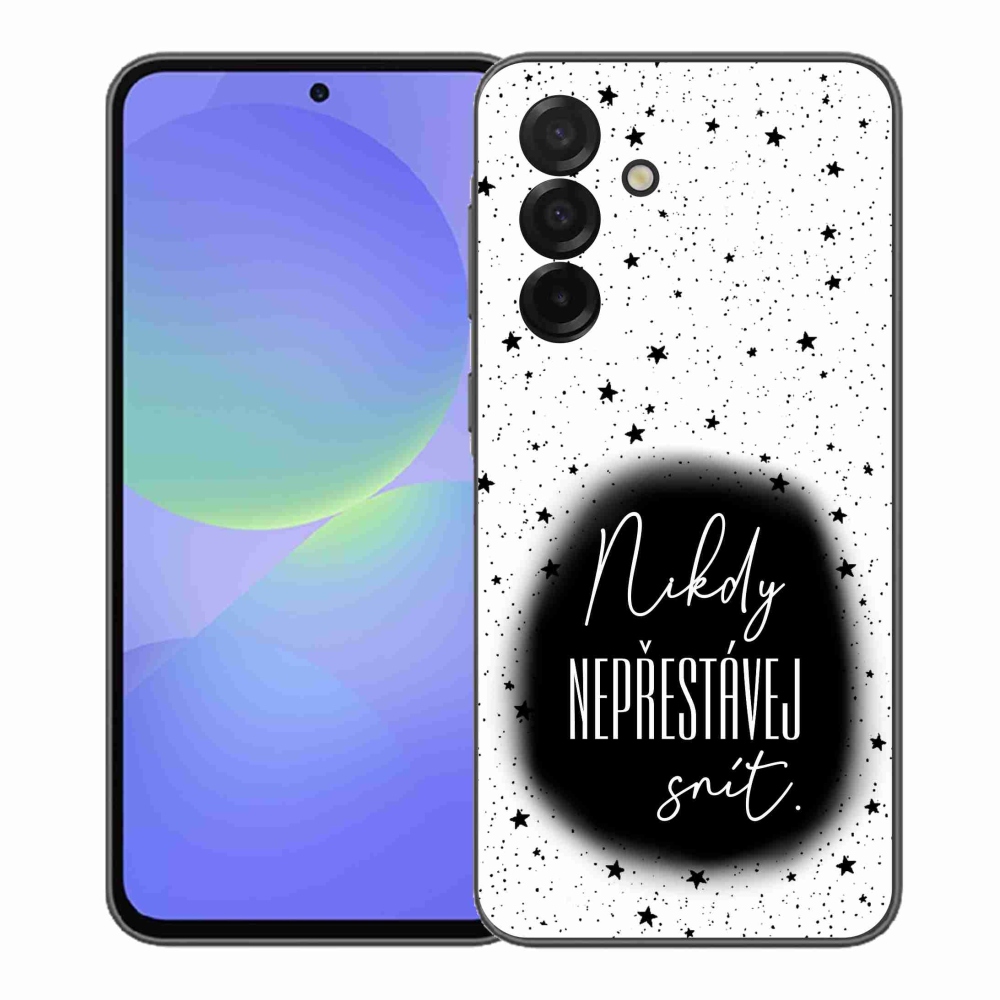 Gélový kryt mmCase na Samsung Galaxy A37 5G - citát 1 čiernobiele pozadie