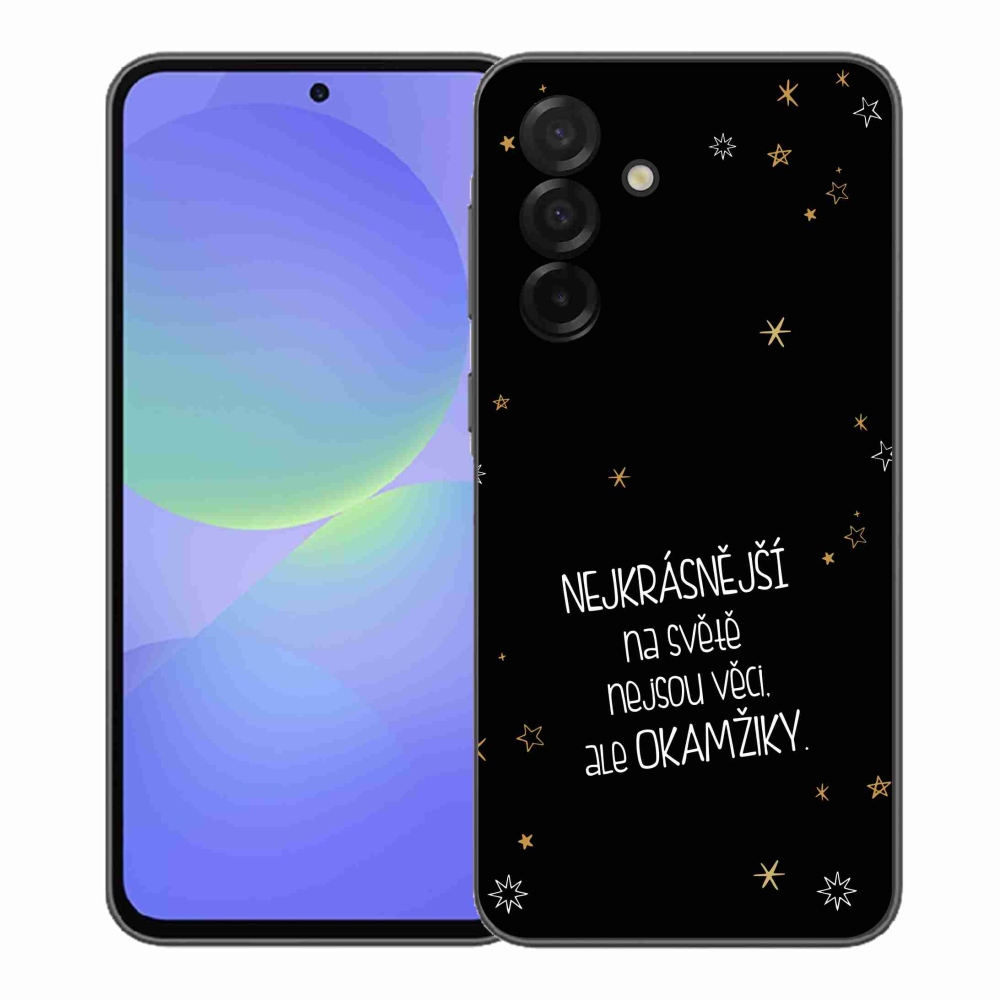 Gélový kryt mmCase na Samsung Galaxy A37 5G - citát 4 čierne pozadie