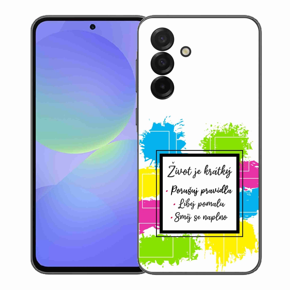 Gélový kryt mmCase na Samsung Galaxy A37 5G - citát 5 biele pozadie