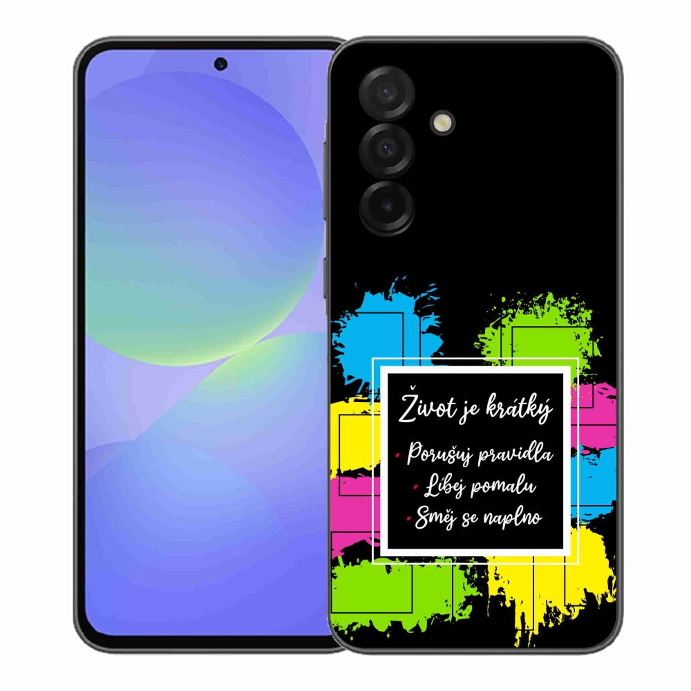 Gélový kryt mmCase na Samsung Galaxy A37 5G - citát 5 čierne pozadie