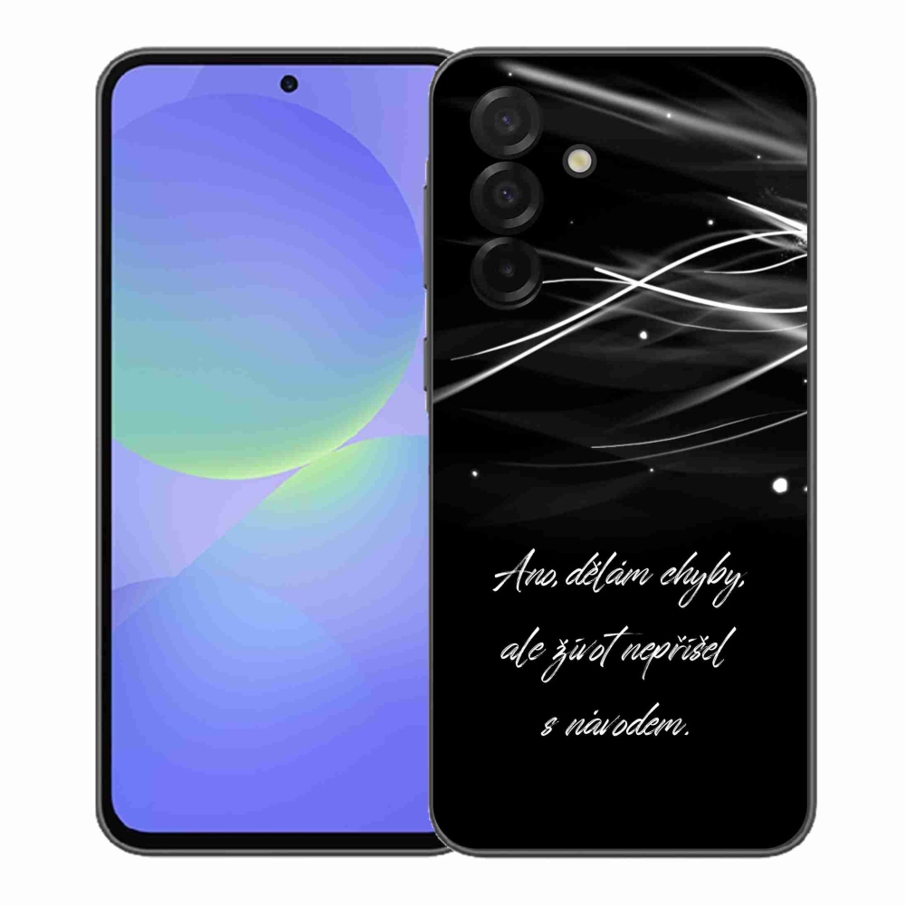 Gélový kryt mmCase na Samsung Galaxy A37 5G - citát čierne pozadie